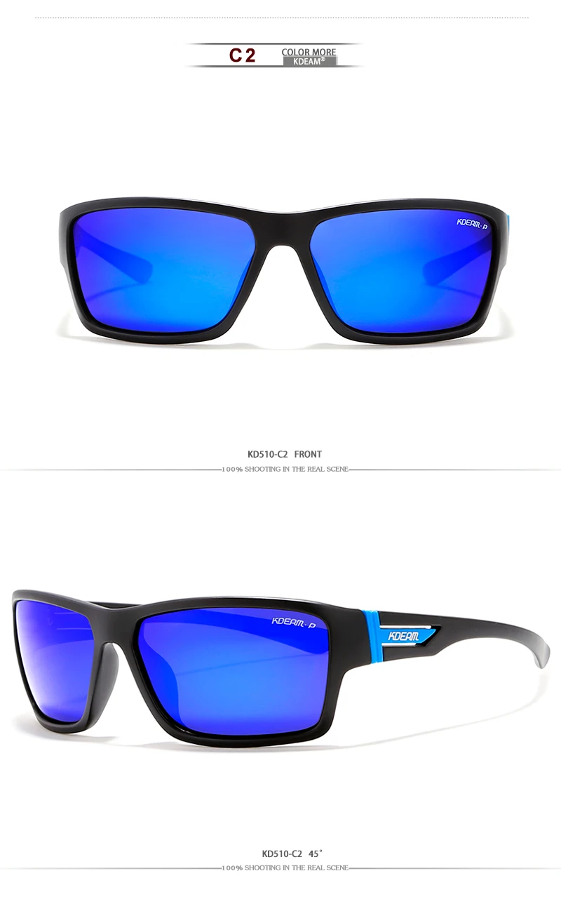 Прямоугольная форма Kdeam светильник солнцезащитные очки для мужчин поляризационные фирменный логотип солнцезащитные очки occhiali da sole uomo polarizado с коробкой