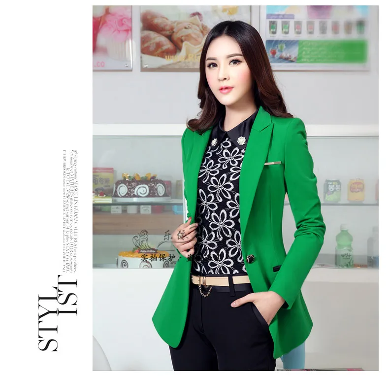 women jacket spring jacket women New spring women wild OL career Slim was thin suit and long