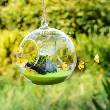 O. RoseLif Новое поступление Симпатичные ручной работы горячие прозрачные стеклянные шары с 2 отверстиями Висячие растения Террариум ваза Свадебные украшения дома