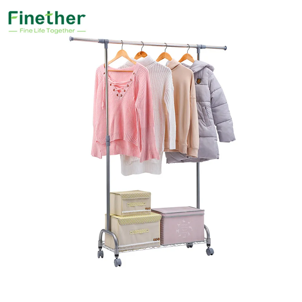 Finether Регулируемая Вешалка для одежды хранения сушки подвесная стойка