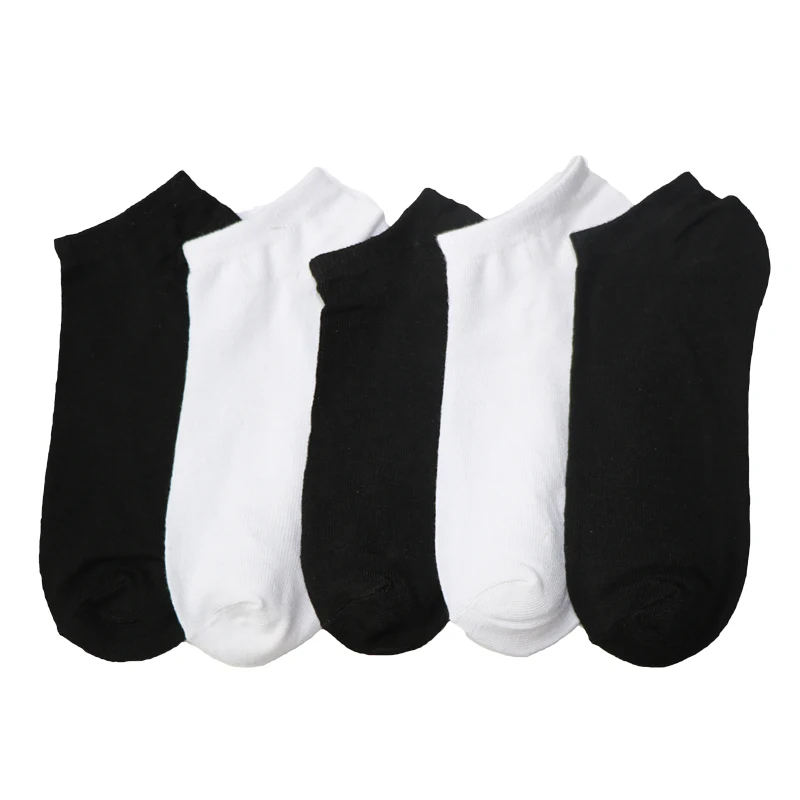 10pcs=5pair Womens Short Boat Socks Summer High Quality Polyester Breathable Casual 3 Pure Color Ankle Socks for Womens Socks