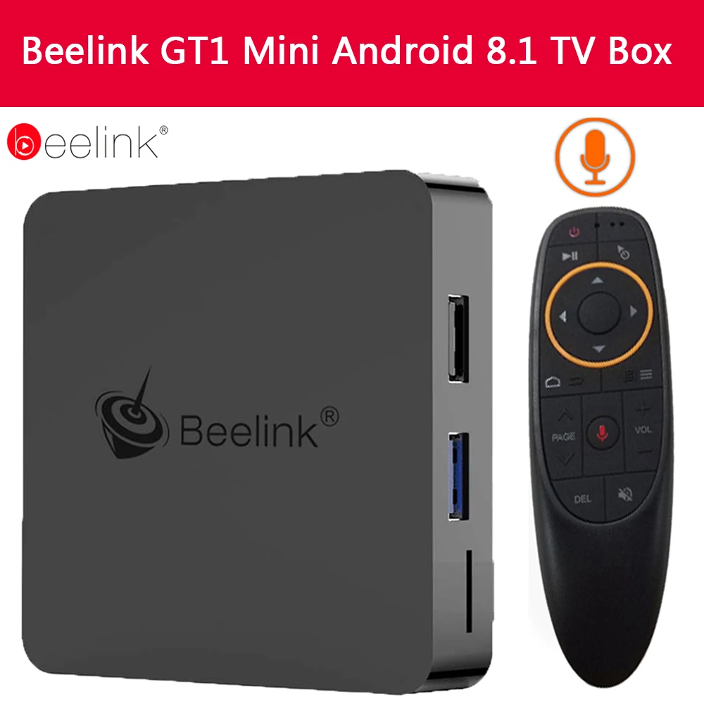 

Beelink GT1 Mini Amlogic S905X2 Android 8.1 TV Box 4G DDR4 32G BT 4.0 2.4G/5G Dual Wifi HDMI 2.0 Set-top Box With Voice Control