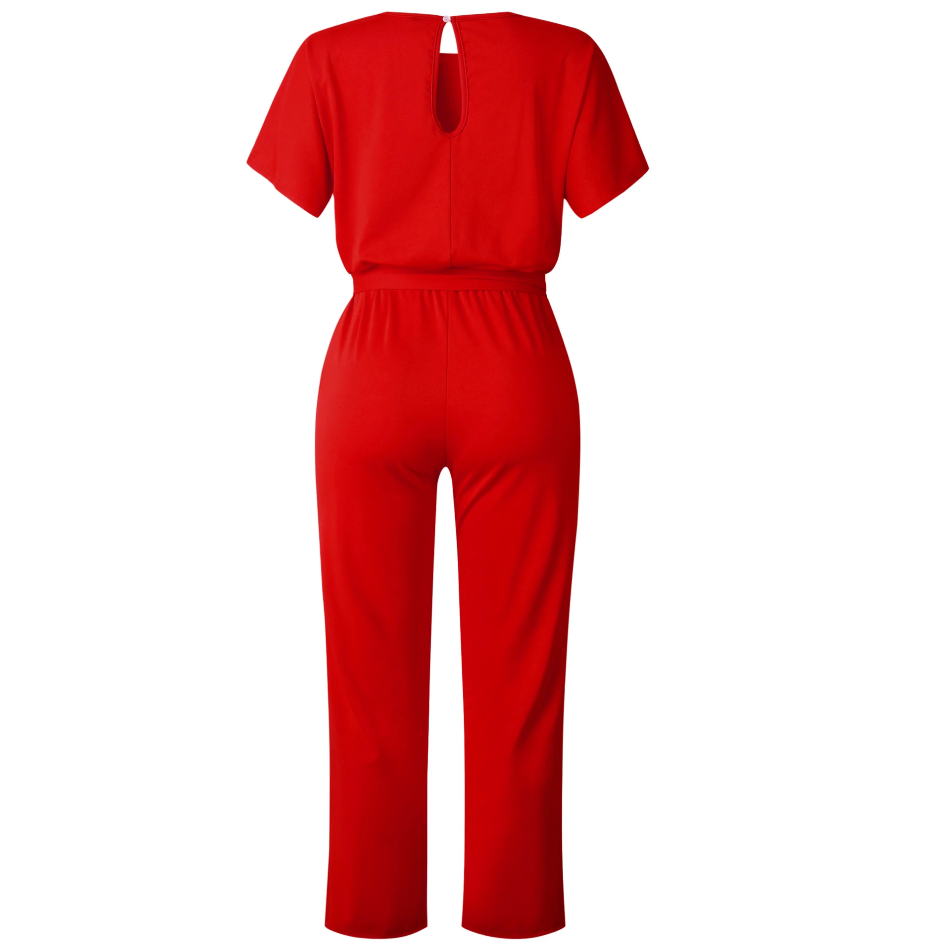 Женские комбинезон с коротким рукавом Playsuit женские Офисные Брюки Клубные Комбинезоны