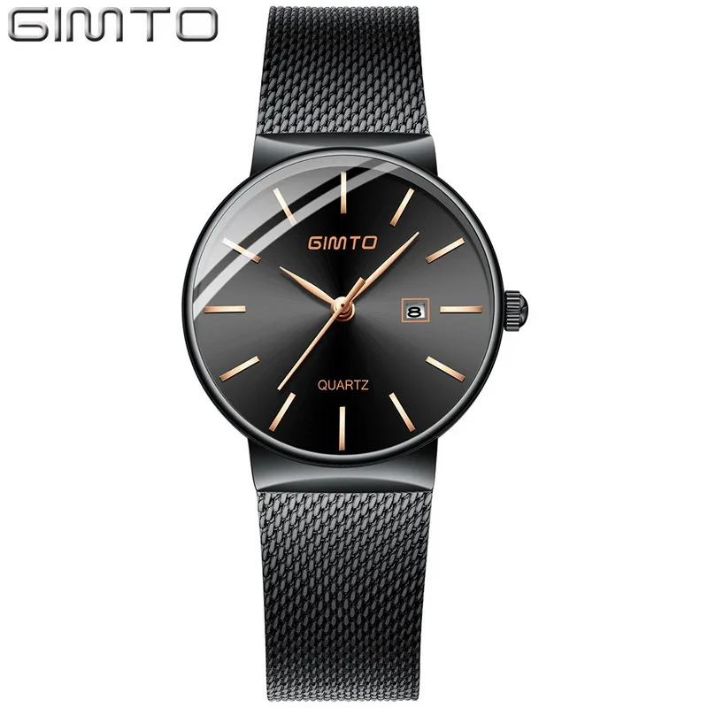 Stylish Black Casual Women Watches Minimalism Stainless Steel Unique Fashion Ladies Watch Japan Quartz Waterproof Lover's Clock Stylish Black Casual Women Watches Minimalism Stainless Steel Unique Fashion Ladies Watch Japan Quartz Waterproof Lover's Clock