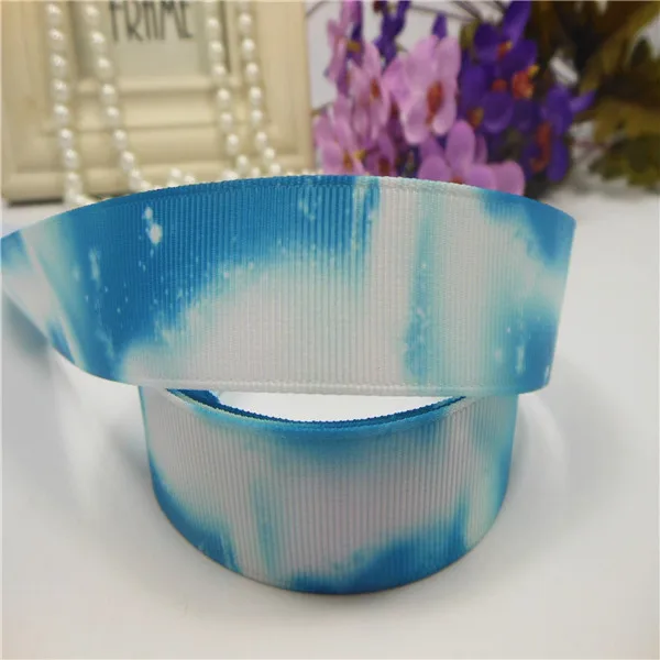 

IuBuFiGo ribbon 7/8" Gradient color Printed Grosgrain ribbon 22mm ribbons DIY Handmade Tape 50 yards/lot X2147 Free shipping