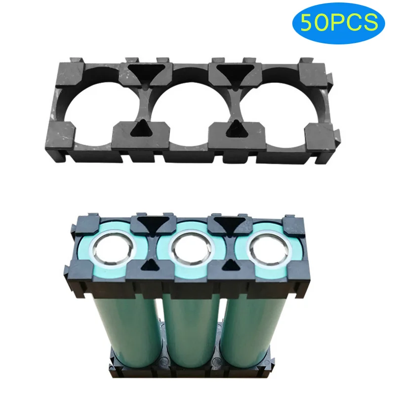 

50 Pcs 1x3 Cell Spacer 18650 Li-ion Battery Holder Radiating Shell Rack Cylindrical Batteries Bracket Fixture CLH
