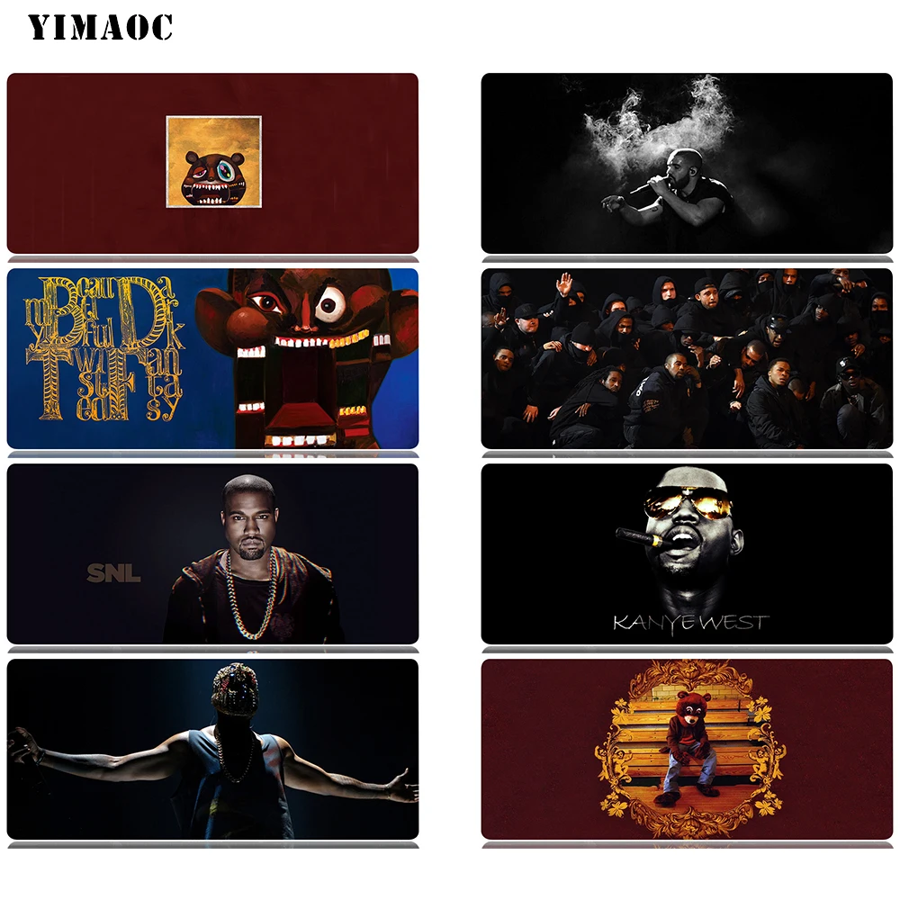 

YIMAOC Kanye Omari West Ye Mouse Pad Computer Mousepad Anti-slip Natural Rubber Gaming Mouse Mat 30x60 cm