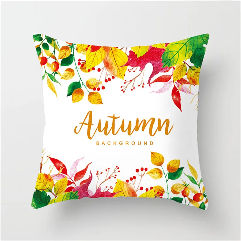 Fuwatacchi Plum Flower Butterfly Cushion Cover Cherry Leaf Pillow Case Linen Cotton Pillow Covers Bedroom Sofa Decoration