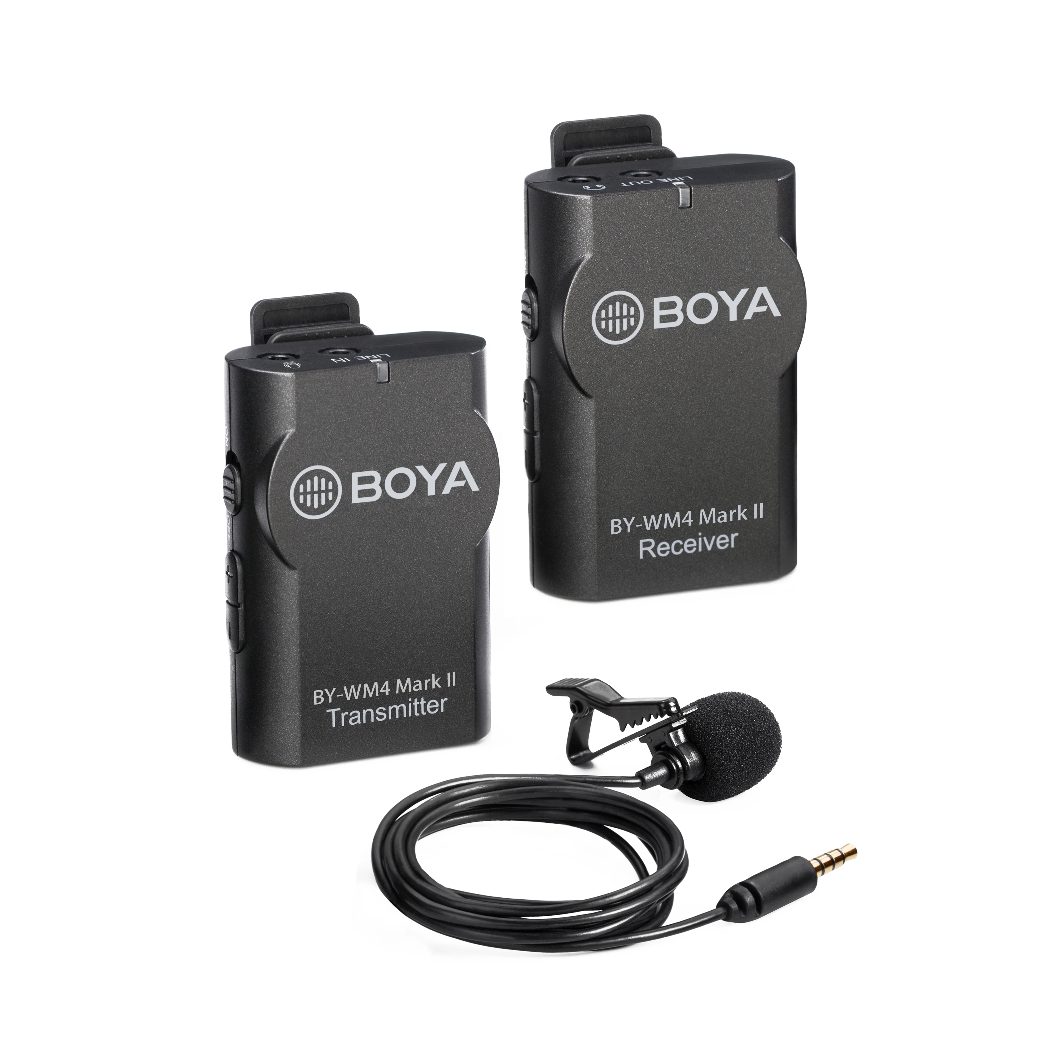 

Boya BY-WM4 Mark II Wireless Microphone System Condenser Lavalier Lapel Interview Microphone for iPhone Canon Nikon DSLR Camera