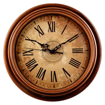 

TFBC 12-inch Silent Non-Ticking Round Wall Clocks,Decorative Vintage Style Roman Numeral Clock,Home Kitchen/Living Room/Bedroo