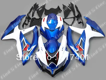 

white blue black for GSX R600 R750 08-10 GSXR 600 750 GSXR600 GSXR750 GSX-R600 GSX-R750 08 10 2008 2009 2010 ABS fairing kit