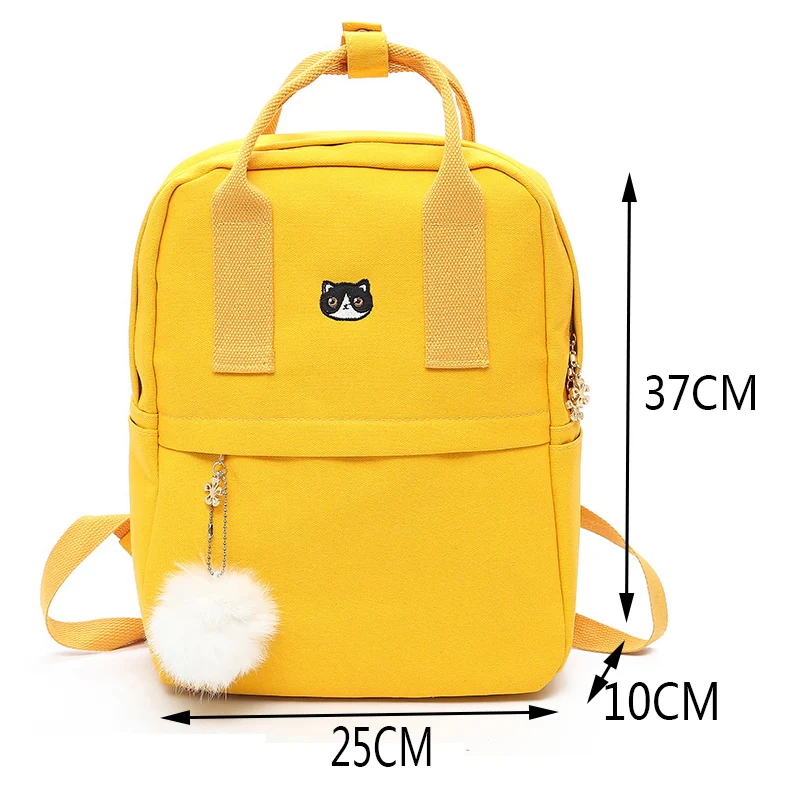 Mochila de lona de estilo Preppy para niñas adolescentes Mochila de moda bonita Mochila femenina