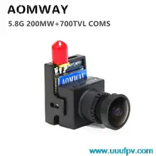 FPV-системы aomway 5.8 Г 8ch 200 МВт av передатчик интегрирован 1/3 CMOS HD 700TVL Камера для приемника аэрофотосъемки qav250 drone 19 г
