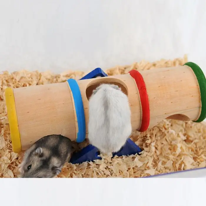 Игрушечный хомяк дерево Радуга перевернутый бочонок пористый Seesaw Pet игрушка аксессуары YU-Home