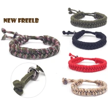 Новинка, регулируемый шнур для выживания, паракордные браслеты, военный плетеный браслет для женщин, мужчин, фанатов, простая Мода 5,9-10,6 дюймов