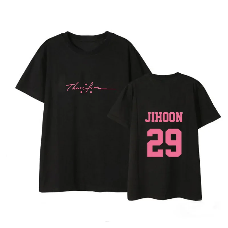 Wanna One harajuku летняя Корейская версия футболка с короткими рукавами для мужчин женщин черный, белый, розовый хлопок повседневные чулки stuffers - Цвет: -jihoon