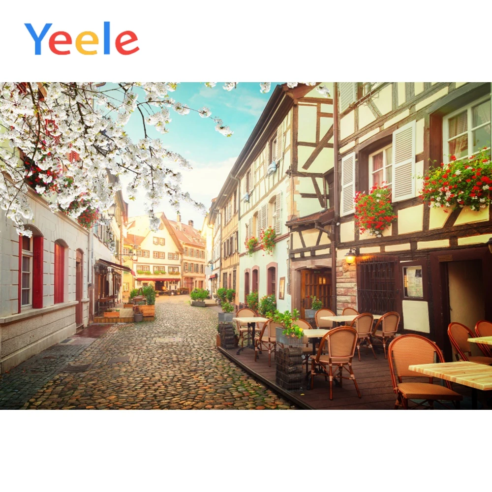 

Yeele City Street View Posters Portrait Scene Baby Photography Background kid Photographic Backdrop Decor Props For Photo Studio