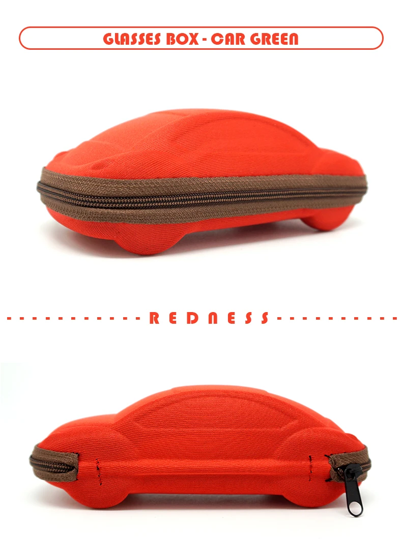 1 (15)MINIMUN Kids Car Shape Sunglasses Cases Lovely Zipper Glasses Box Eyeglasses Protector Convenient Sun Glasses Cases