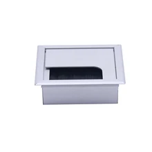Novel Aluminum Alloy Square Wire Hole Cover Junction Box Desktop Desk Threading Box Shipping