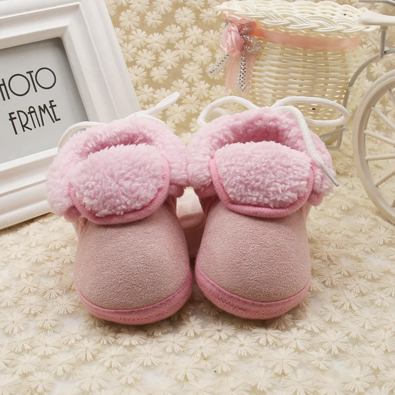 Baby Shoes Cute Cotton Fleece Lined Boots Soft Warm Shoes