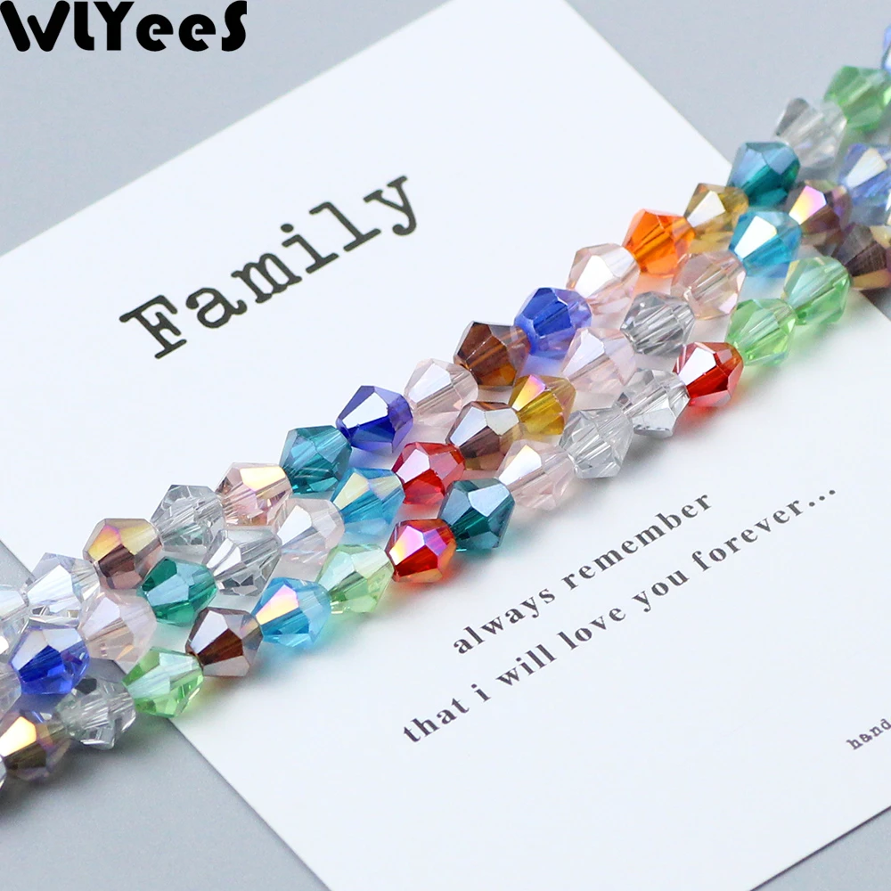 50pcs Crystal Loose Spacer Beads For Bracelet Necklace DIY 6mm 