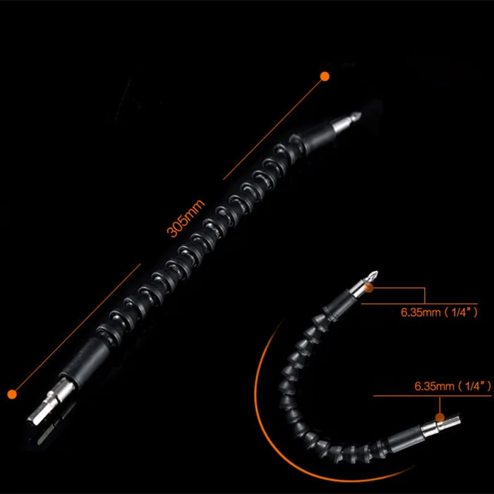 305 мм электрическое дополнение к отвертке стержень загнутая отвертка Универсальный Переходник стержня электрическая дрель гибкий кардан наконечник вала