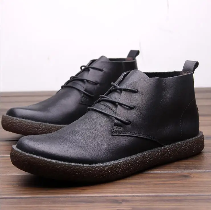 Tendencia Británico Zapatos Cuero Los Moda Herramientas Hombres Fondo Marca chocolate Negro Nuevos Otoño Del Tendón De La Casuales wwvB8g