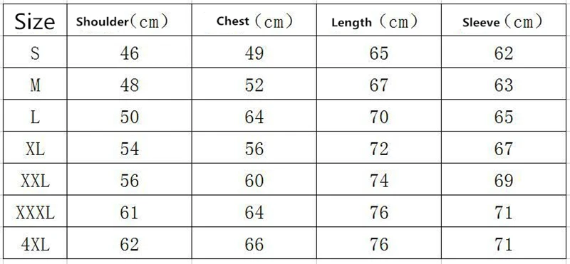 Donald Trump Hoodie - Storlekstabell