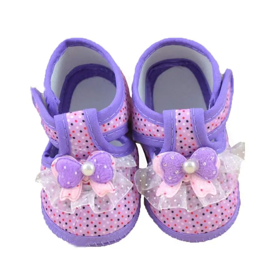

Newborn Baby Girl Shoes Toddler First Walkers Bowknot Spring/Autumn Newborn Baby Shoes Soft Crib Baby Schoenen Shoes 0-10 Month