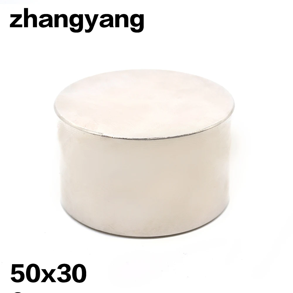 Günstig 1 stücke Starke Runde Dia 50mm x 30mm N40 Rare Earth Neodym Magnet Kunst Handwerk Kühlschrank freies verschiffen