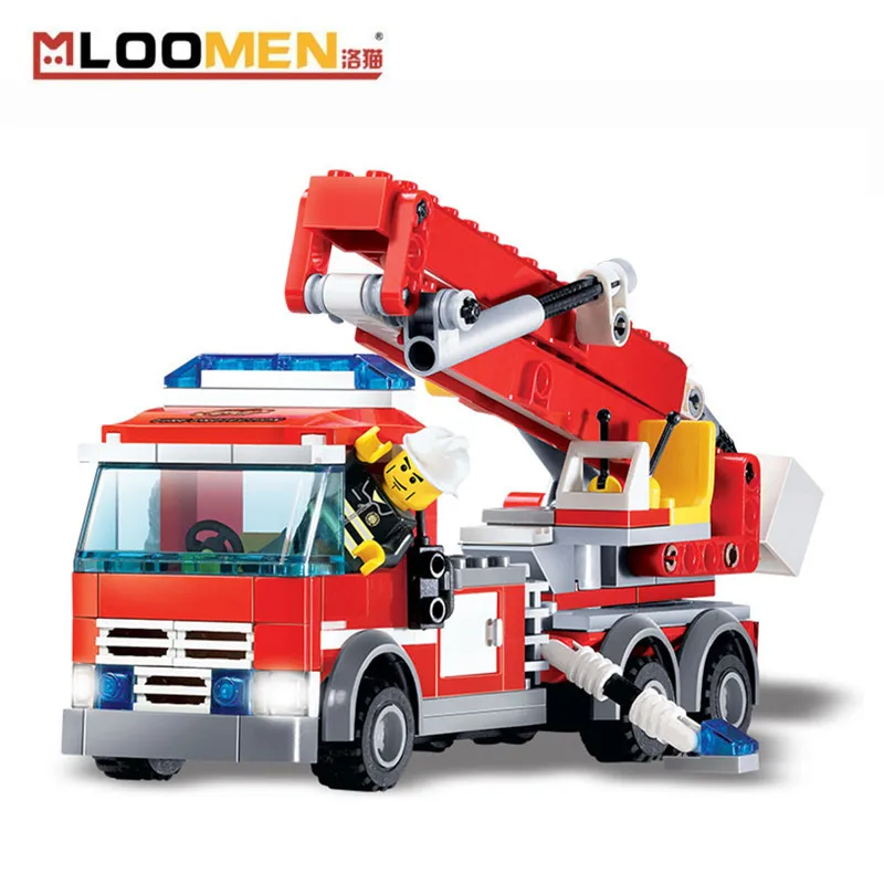 

244pcs Legoings Fire Rescue Building Blocks Firefighting Truck DIY Construction Bricks Children Toys For Birthday Gifts