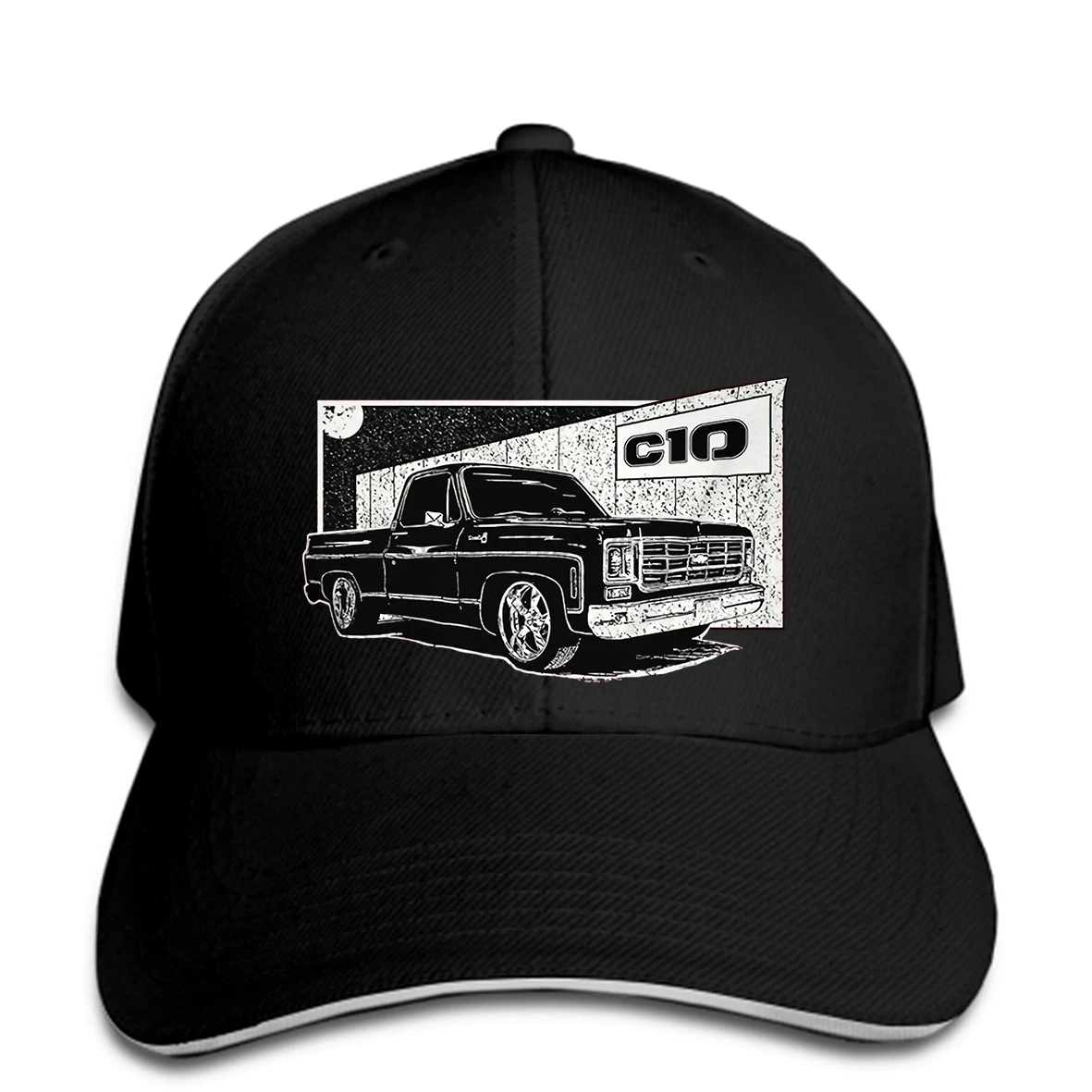 

Baseball cap Round Eye Square Body Chevy 75 77 C10 Squarebody Hat Peaked cap