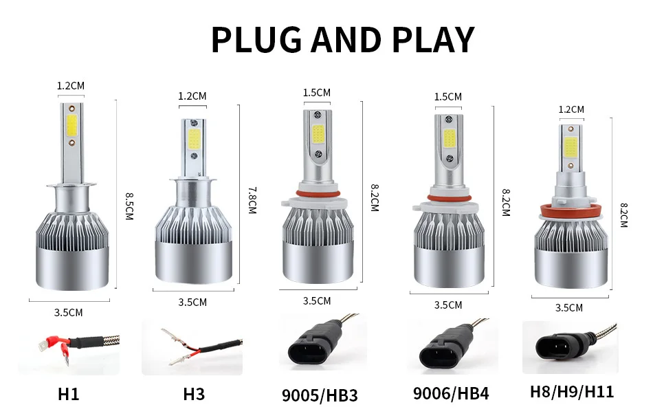 Aileo 7 цветов на выбор высокое Мощность Вентилятор охлаждения H11 светодиодный H8 H9 HB3 HB4 9005 9006 H1 H3 Автомобильная противотуманная лампа 3000K 4300K 8000K 12V 60W 8000LM