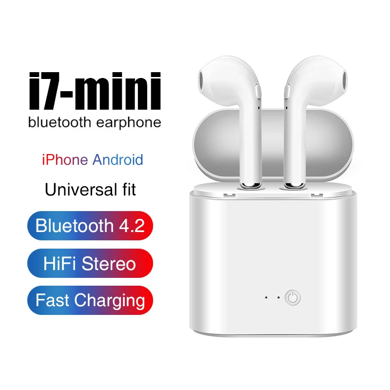 I7s i7 mini TWS Bluetooth наушники беспроводные вкладыши гарнитура Стерео шумоподавление с