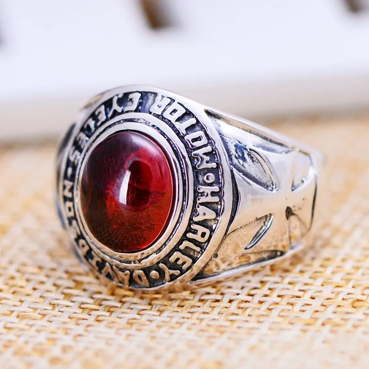 

Silver jewelry wholesale retro Crusader flower ring male vampire domineering factory direct mixed batch