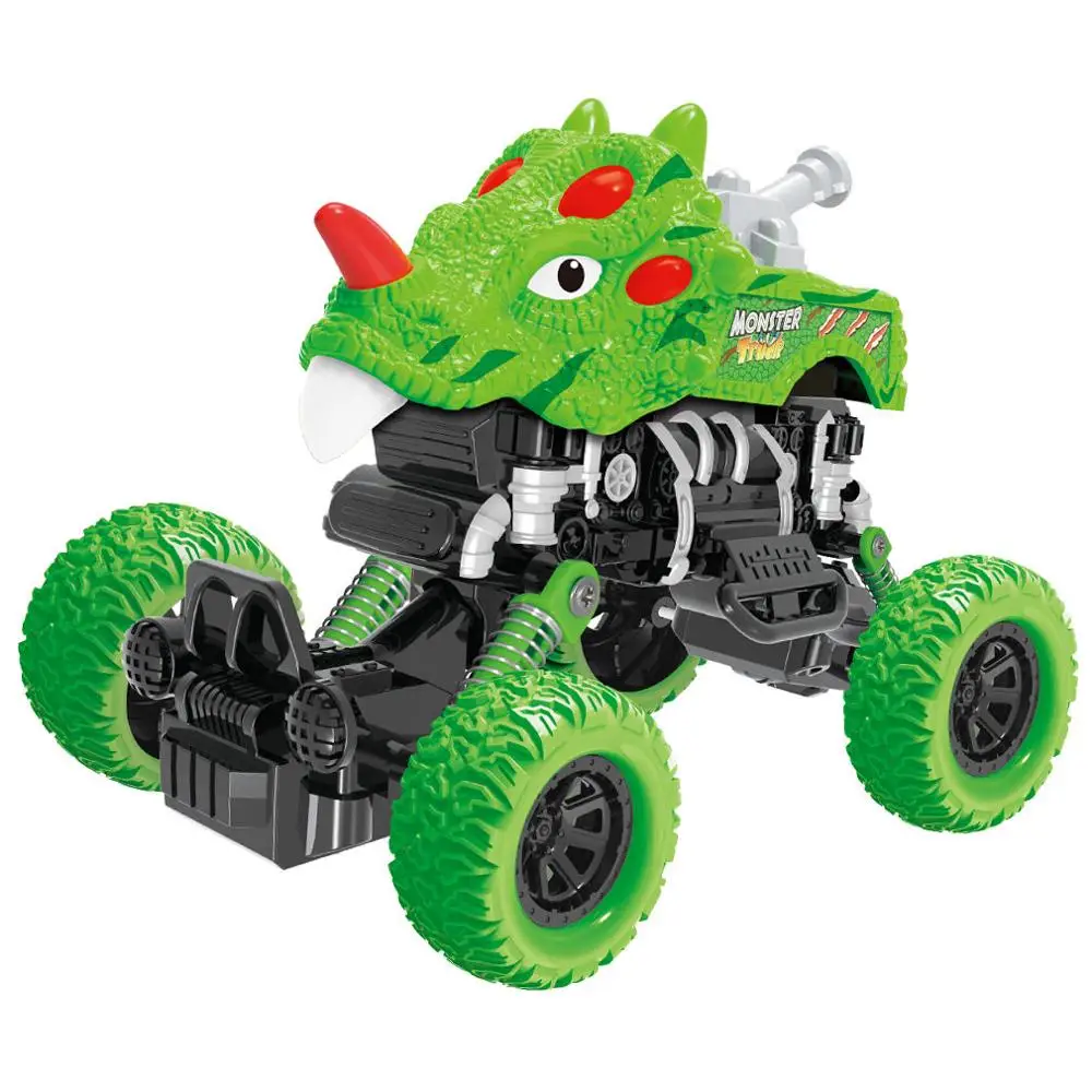 

Dinosaur Monster Truck Toys,Pull Back Cars with Shockproof Spring and Textured Rubber Tires,Toddler Toys for Aged 3-12