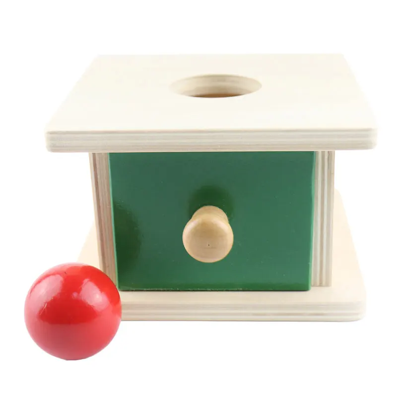 Wooden Montessori Infant Toys Montessori Imbucare Box with Ball Learning Educational Toys For Toddlers Birthday Gift MI2664H