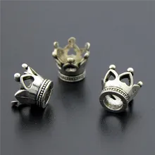 10 шт. античный серебряный сплав мини 3D Корона Подвески Ювелирные изделия Подвески DIY для браслета ожерелья A2280