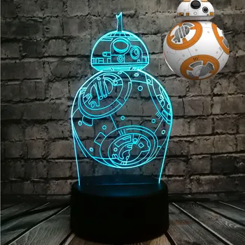 

Free shipping Star Wars Theme Cartoon LED Lava R2D2 BB8 Cute Decor Home Mood Table Night Light Holiday Party Supply Kids Toy
