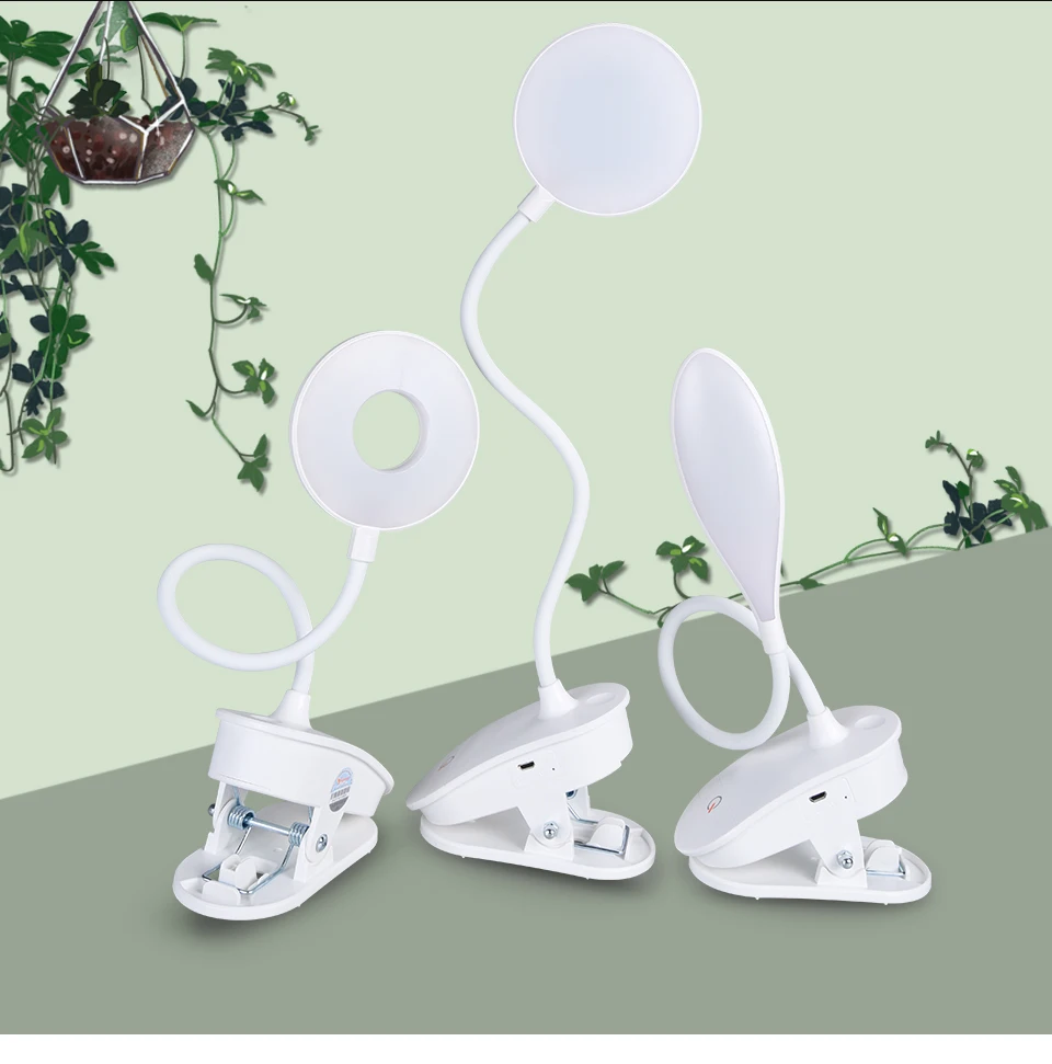 EeeToo USB Rechargeable LED Night Light for Children Desk Lamp Eye Protection LED Table Lamp with 18650 Battery Clip Night Lamp (2)