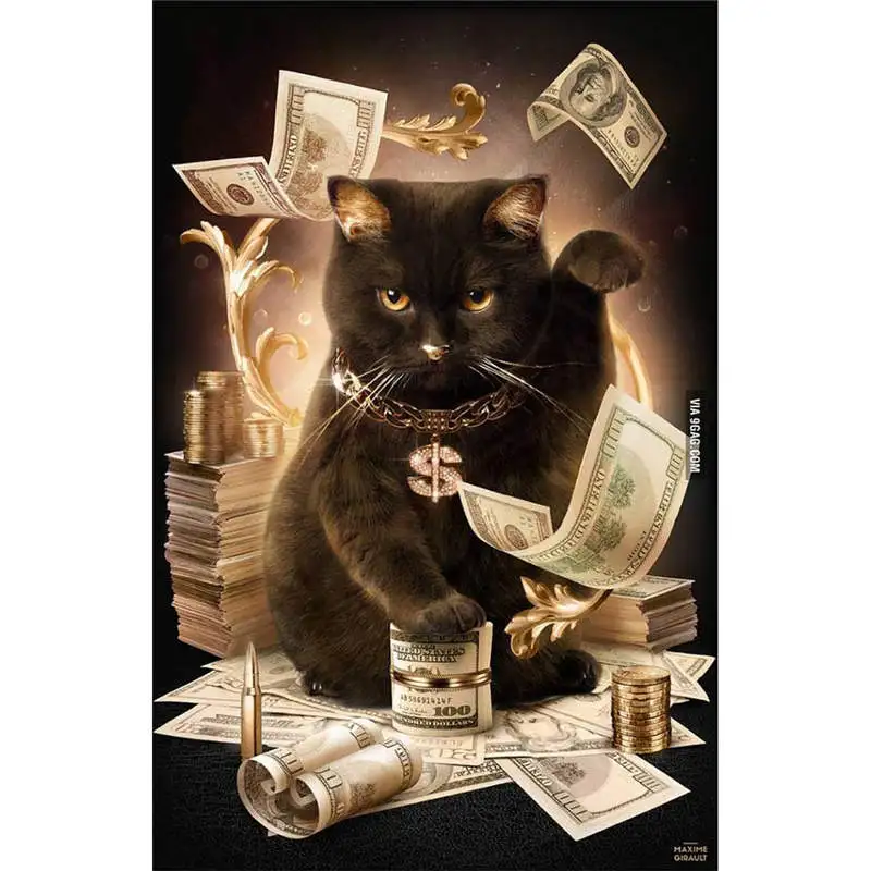 

Creative Special Natural 5D Cat Embroidery Paintings Rhinestone Pasted DIY Diamond Painting Cross Stitch Full Diamond 19MAR21