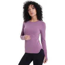 Рубашки для йоги женские осенние спортивные футболки с длинными рукавами для фитнеса бега рубашки быстросохнущие рубашки для йоги