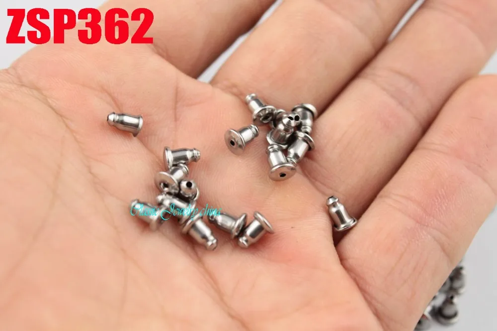 Серьги гвоздики из нержавеющей стали 100 шт. 10000 ZSP362|earring stopper|ear postback earrings |