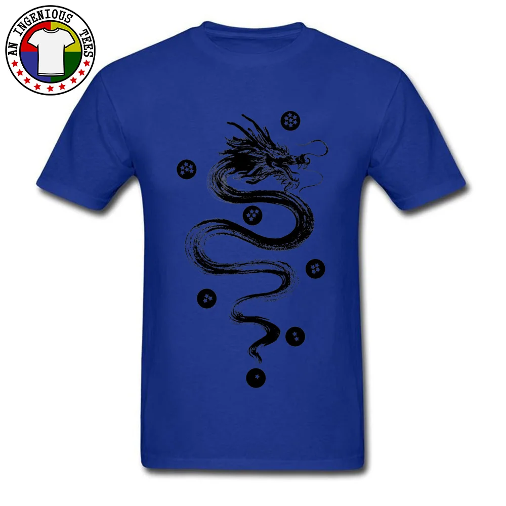 Tops Shirt dragon paint Summer Autumn Cheap Comics Short Sleeve 100% Cotton Round Neck Men T-Shirt Comics Tee-Shirt dragon paint blue