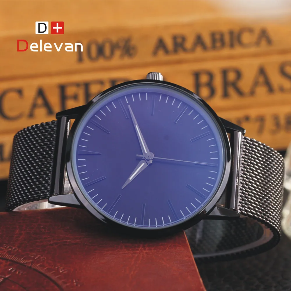 Prix pour DELEVAN Montre De Luxe Hommes de Marque Hommes Montres Ultra Mince En Acier Inoxydable Maille Bande Quartz Montre-Bracelet De Mode casual montre 1128 Prix pour DELEVAN Montre De Luxe Hommes de Marque Hommes Montres Ultra Mince En Acier Inoxydable Maille Bande Quartz Montre-Bracelet De Mode casual montre 1128