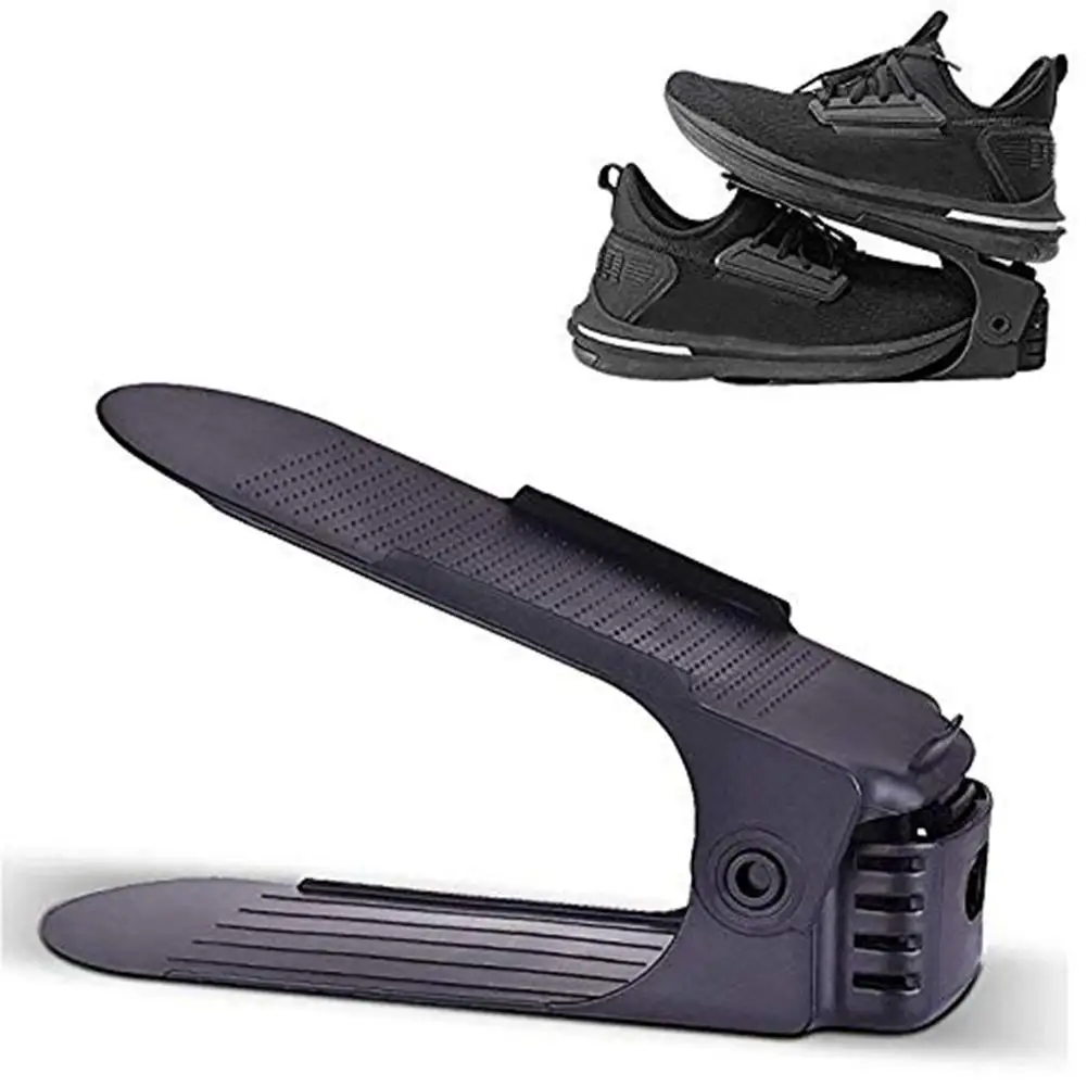 

10Pcs Adjustable Double Layer Shelf Shoe Rack Holder Storage Organizer