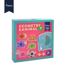 Mideer дети геометрические и Животные головоломки игры детские бумажные пазл для раннего развития образования развивающая игрушка для детей Подарки