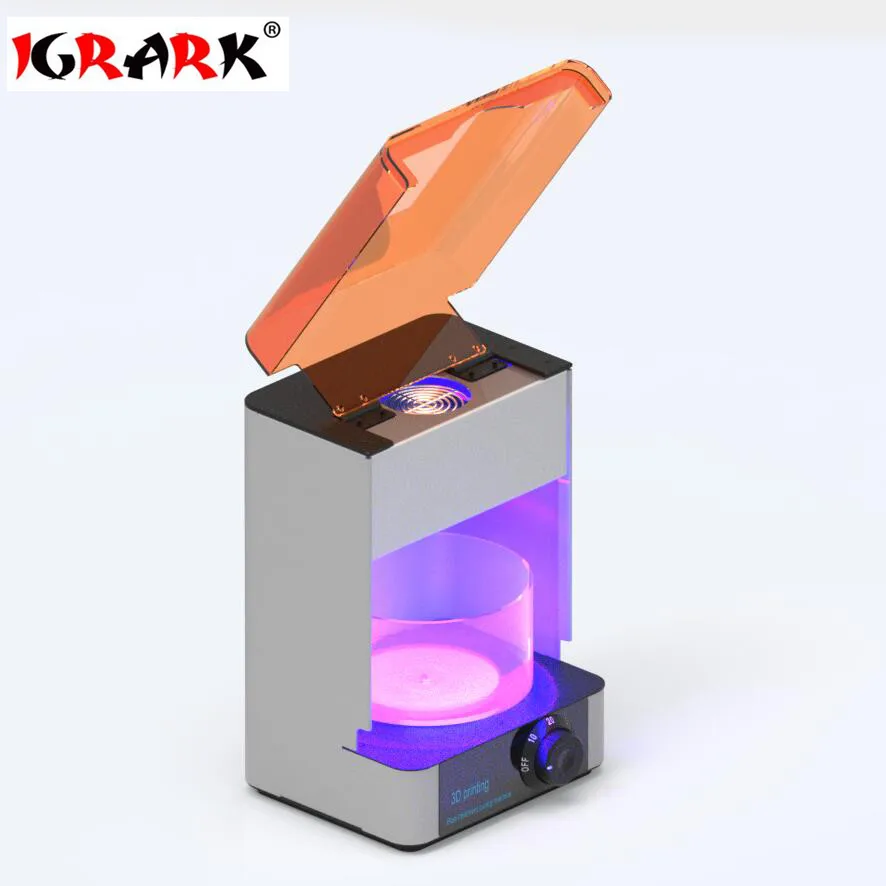 

IGRARK 3D Printer UV Curing Machine 400-405nm Wavelength UV Curing Box for DLP/LCD/ SLA Resin 3D Printer Jewelry/Dentistry