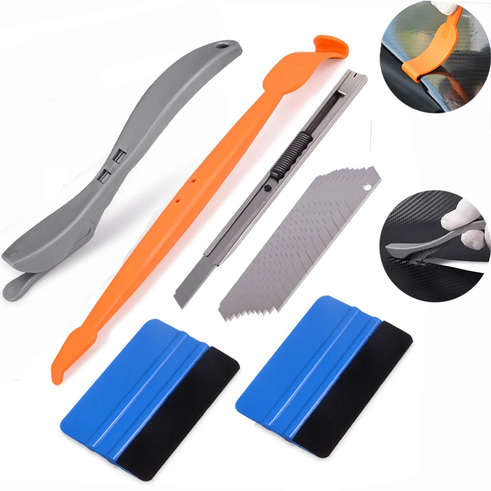 EHDIS Carbon Film Vinyl Car Wrap Tool Set Car Sticker Styling
