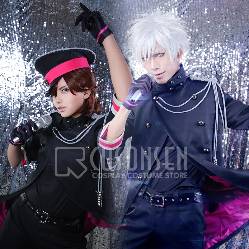 

Uta no Prince sama Shining All Star CD2 Ai Mikaze Ranmaru Kurosaki Reiji Kotobuki Camus Senior Black Uniform Cosplay Costume